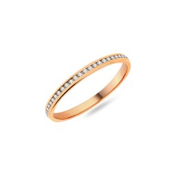 Dámská svatební obroučka s lab-grown diamanty 1,8mm, růžové zlato IZKR008R-F-LG