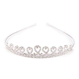 Štrasová čelenka / korunka do vlasů, barva 2 crystal