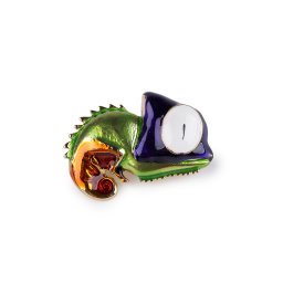 Brož žába, chameleon, barva 2 zelená chameleon