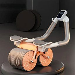 Posilovací válec na břicho s časovačem 2v1 automatický fitness roller na břišní svaly