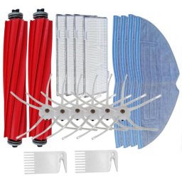 18ks Sada HEPA filtry, kartáče a mopy pro XIAOMI Roborock S7, S7+, S7 Max, S7 MaxV Ultra