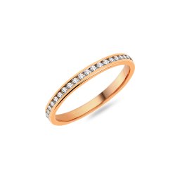Dámská svatební obroučka s lab-grown diamanty 2,1mm, růžové zlato IZKR010R-F-LG