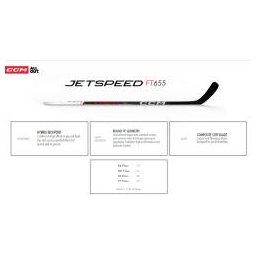 Hokejka CCM Jetspeed FT655 flex 65 INT pravé (pravá ruka dole) P29