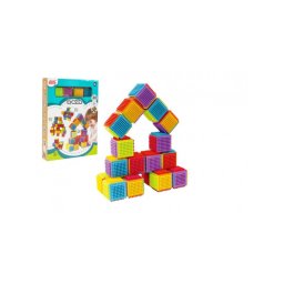Teddies Stavebnice kostky plast 20ks v krabici 26x35x6cm 12m+ 00517039-XG