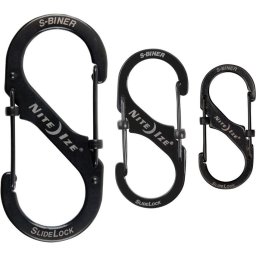 NiteIze sada S karabin 3ks 5cm, 6,5cm a 9cm ČERNÁ