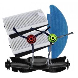 HEPA filtry, kartáče a mop pro CECOTEC Conga 7290/7490 Eternal Genesis X-Treme a Tesla, sada 6ks