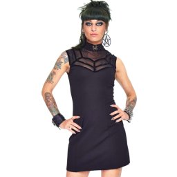 šaty dámské JAWBREAKER - Black Spiderweb - Black - DRA 9776