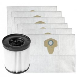 Filtr pro PARKSIDE PWD 25, PWD 30, PNTS 1400 H4 a sáčky textilní 30L 1+6ks