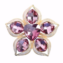 Gaira® Brož Květ 3038, Barva purpurová