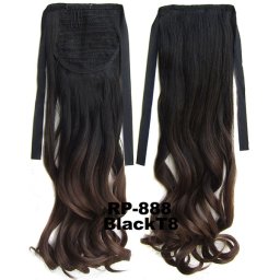 Girlshow Culík, cop na zavazování vlnitý OMBRE - odstín Black T 8