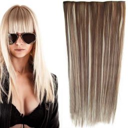 Girlshow Clip in vlasy - 60 cm dlouhý pás vlasů - F613/8 (melír beach blond ve světle plavé)
