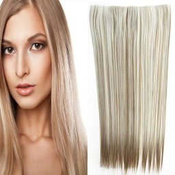 Girlshow Clip in vlasy - 60 cm dlouhý pás vlasů - F6P/613 (melír středně hnědé v beach blond)
