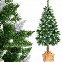 SPRINGOS Vánoční stromek Borovice zasněžená na kmínku 160 cm CT0110-XG