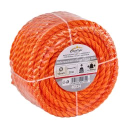 KesTek Víceúčelové lano 20 m / 10 mm, oranžové 40234KT