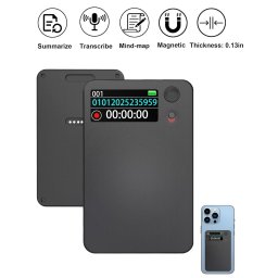 Diktafon přepis textu - AI záznamník hlasu ultratenký + překladač podpora 100+ jazyků + 64GB paměť