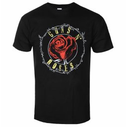 tričko pánské Guns N' Roses - Rose Circle Paradise City - BLACK - ROCK OFF - GNRTS122MB