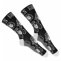 ponožky Guns N' Roses - Skulls Band Monochrome - BLACK - ROCK OFF - GNRSCK06MB