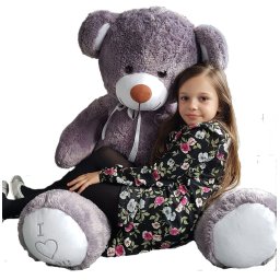 Velký plyšový Medvídek 160 cm grey