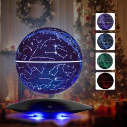 Levitující planeta galaxie (hvězdy soustava) 360° - LED konstelační lampa s magnetickým podstavcem