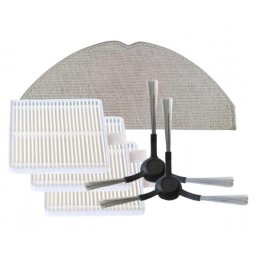 HEPA filtry, mop a kartáčky pro XIAOMI Robot Vacuum E10, E10C, E12, S20... sada 6ks