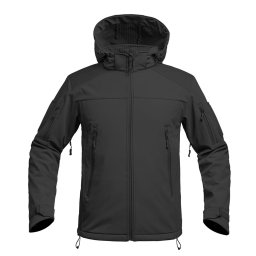 Bunda FIGHTER V2 softshell s kapucí ČERNÁ vel. L