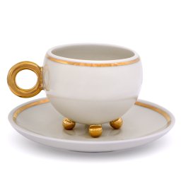 Modernista designové šálky Art Deco Teacup With Saucer