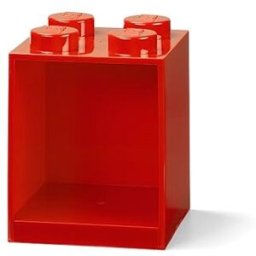Lego Brick 4 závěsná police - červená