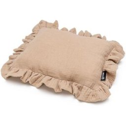 T-TOMI Mušelínový polštářek s volánkem Beige