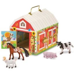 Melissa & Doug Dřevěná stáj se zámky