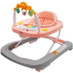 New Baby Dětské chodítko se silikonovými kolečky Forest Kingdom Pink