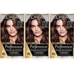 L'ORÉAL PARIS Préférence 4.15 Intenzivní sytá hnědá 3 ×
