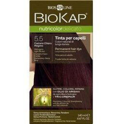 BIOKAP Nutricolor Delicato 5.50 Mahogany Light Brown Gentle Dye 140 ml