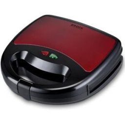 Brock Kontaktní gril 750 W, grilovací plocha 20 × 11,5 cm, červený
