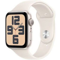 Apple Watch SE 44mm Hvězdně bílý hliník s hvězdně bílým sportovním řemínkem - S/M