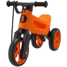 Teddies Odrážedlo FUNNY WHEELS Rider SuperSport oranž. 2v1+popruh