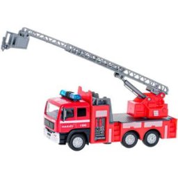 KIDS Globe Kidsglobe Traffic hasiči, 14 cm, kov, zpětný chod na baterie