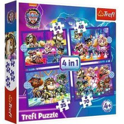 Trefl Puzzle Tlapková patrola: Hrdinové 4 v 1 (35, 48, 54, 70 dílků)