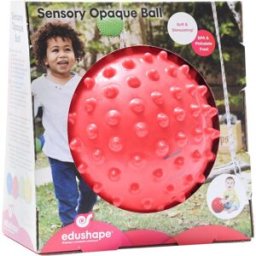 EDUSHAPE míč s texturou 18 cm červený