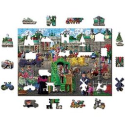 WOODEN CITY Woden City Dřevěné puzzle Pařížské náměstí v Berlíně 2v1, 200 dílků eko