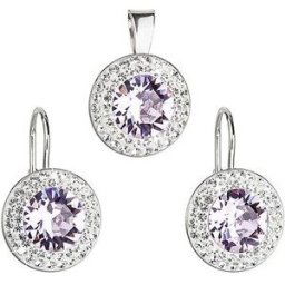 EVOLUTION GROUP 39120.1 bílá perla souprava dekorovaná krystaly Swarovski® (Ag925/1000, 2 g)