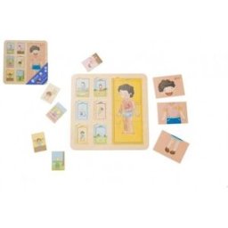 Teddies Puzzle deskové dřevěné lidské tělo/sport