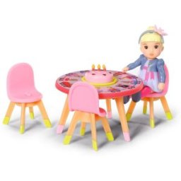 Zapf Creation BABY born Minis Sada s narozeninovým stolem, židličkami a panenkou