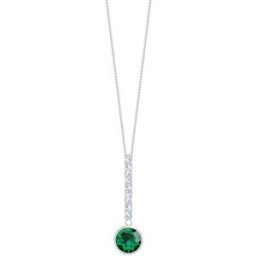 Preciosa Stříbrný přívěsek s řetízkem Lucea s kubickou zirkonií Preciosa, emerald