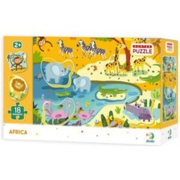 TM Toys Dodo Puzzle s tříděním obrázků Afrika 18 dílků