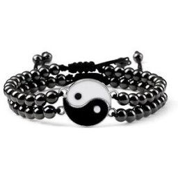 Wrap Q1 Korálkový náramek Yin Yang -10-2