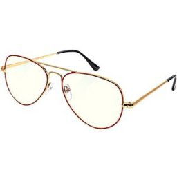 GLASSA, Blue Light Blocking Glasses PCG 09, +0,50 dio, červeno zlatá