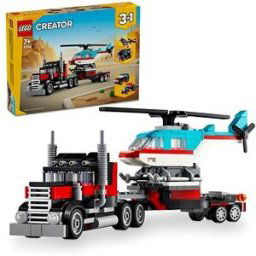 Lego Creator 3 v 1 31146 Náklaďák s plochou korbou a helikoptéra