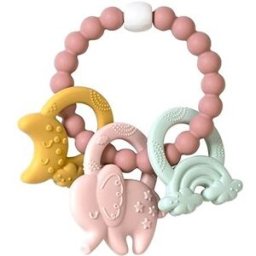 Saro Baby Silikonové kousátko Ele-Fun Pink