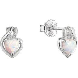 EVOLUTION GROUP 11469.1 white synt. opal ag náušnice (AG 925 / 1000; 1 g)