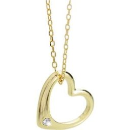 JSB Bijoux Srdce s šatonem Swarovski Crystals pozlacené 92300371g-cr (Ag925/1000, 2,23g)